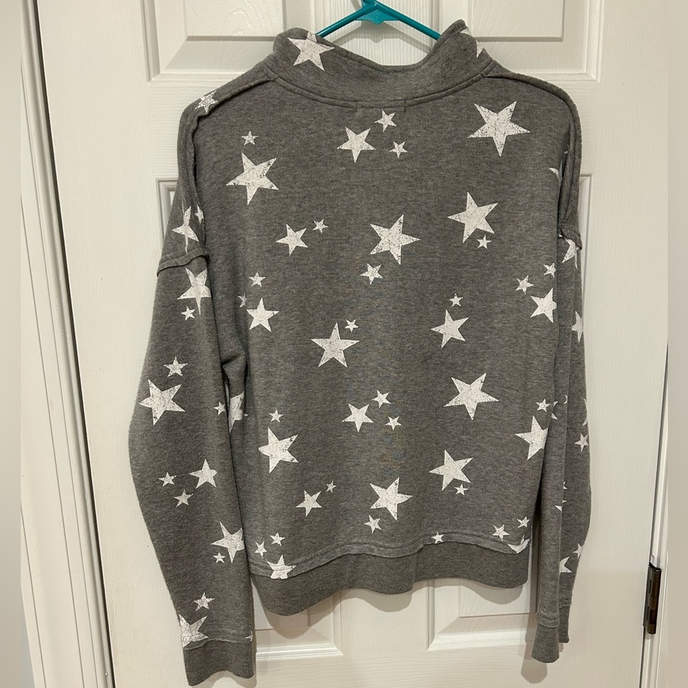Grayson Threads Gray Star Zip-Up Sweater - Picture 3 of 6
